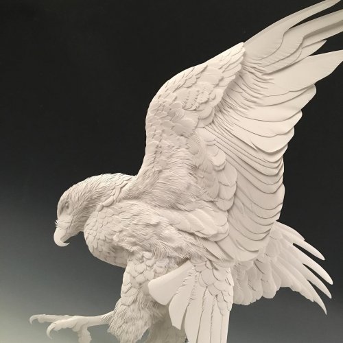 Канадский художник создаёт гиперреалистичные скульптуры животных из бумаги (14 фото)